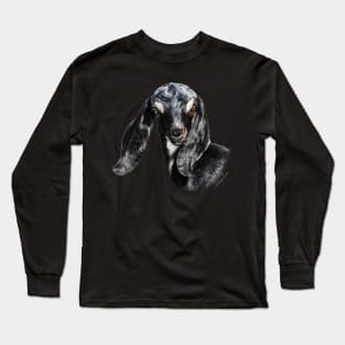 Portrait of a Goat - Nubian Goat Kid "CHUCK" Long Sleeve T-Shirt